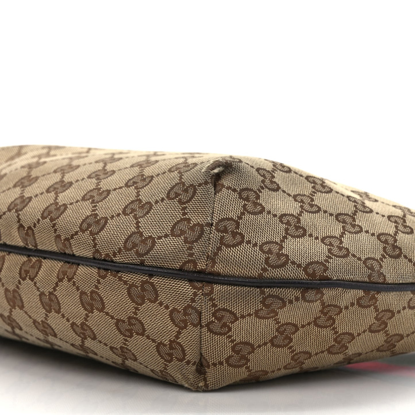 Monogram Web Medium Half Moon Hobo Dark Brown