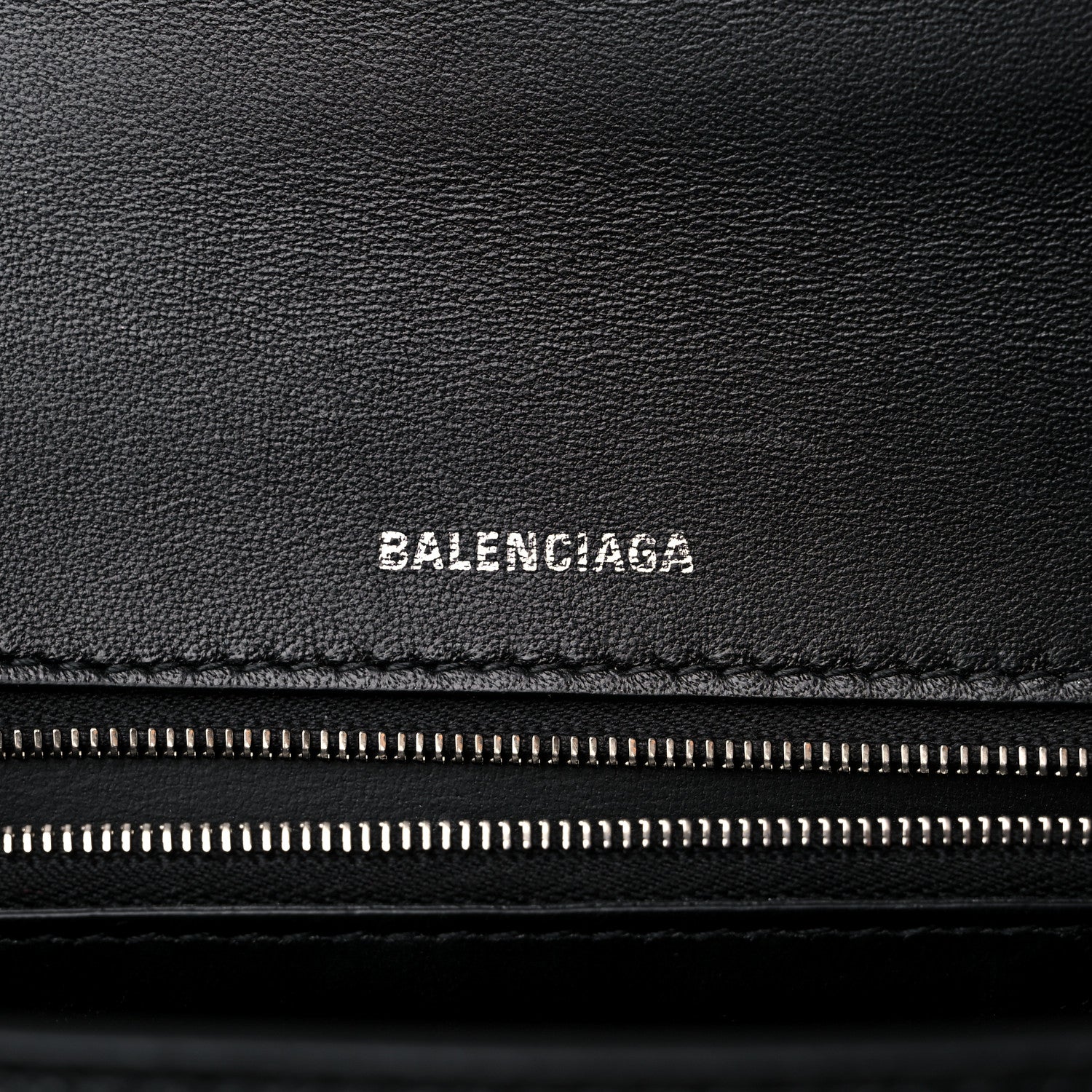 Balenciaga Grained Calfskin Medium Hourglass Top Handle Bag Black 6 of 10