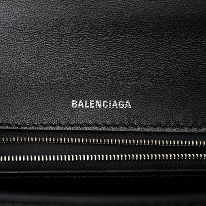 Balenciaga Grained Calfskin Medium Hourglass Top Handle Bag Black 6 of 10