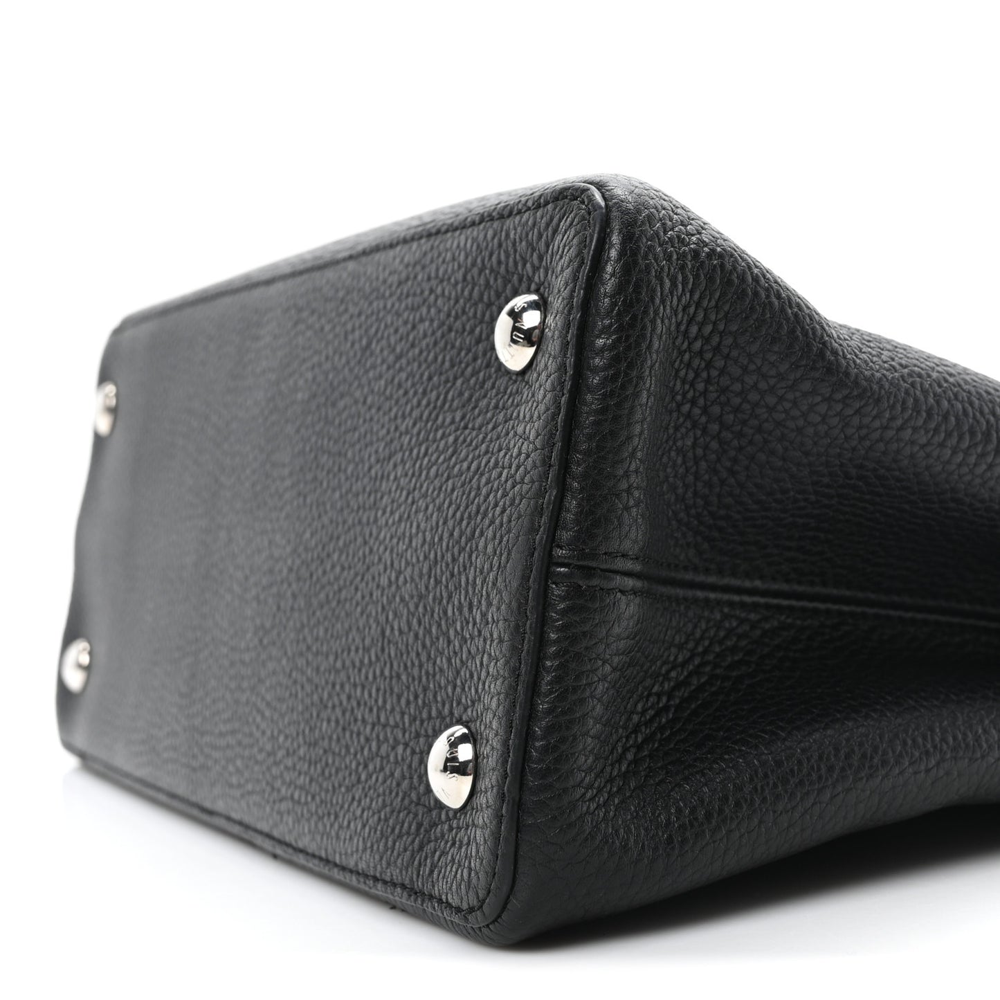 Taurillon Snakeskin Capucines MM Black