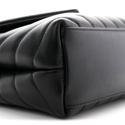 Saint Laurent Calfskin Y Quilted Monogram Small Loulou Chain Satchel Black 9 of 12