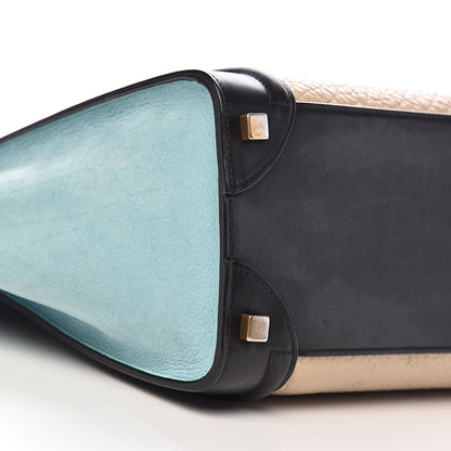 Celine Bullhide Drummed Calfskin Micro Tri-Color Luggage Antarctic 12 of 14