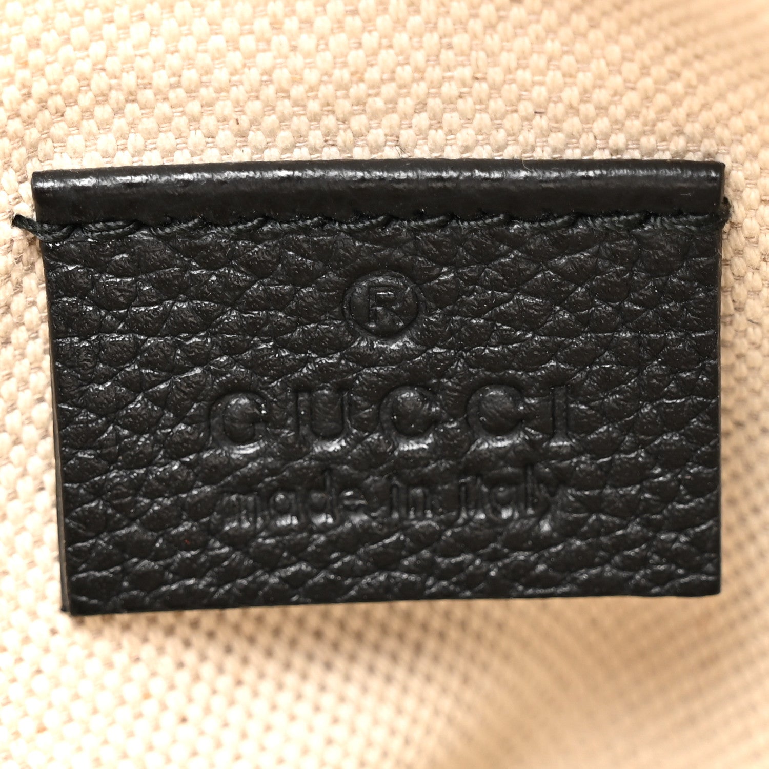 Gucci Grained Calfskin Mini Logo Messenger Bag Black 6 of 10