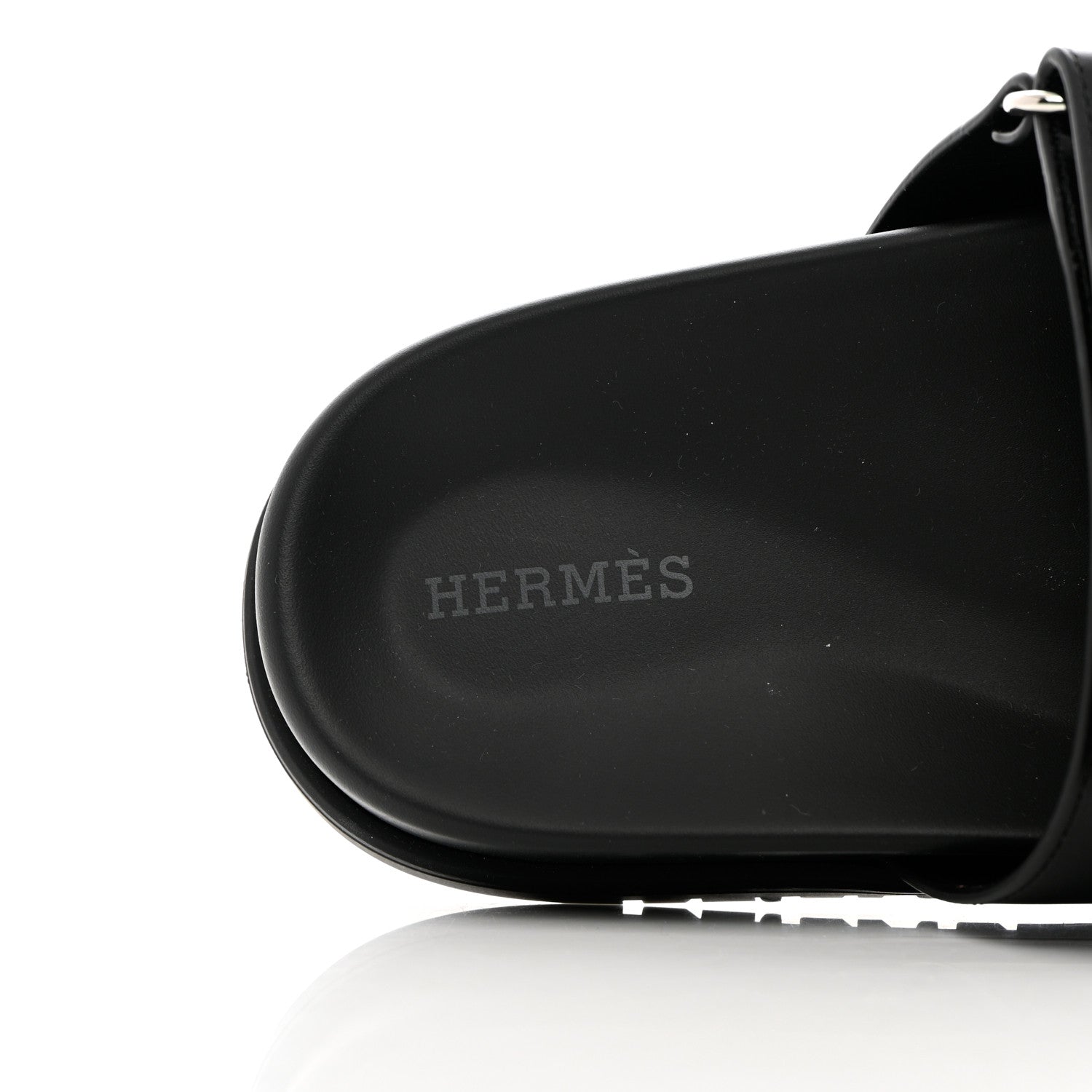Hermes Calfskin Womens Chypre Sandals 40 Black 7 of 9