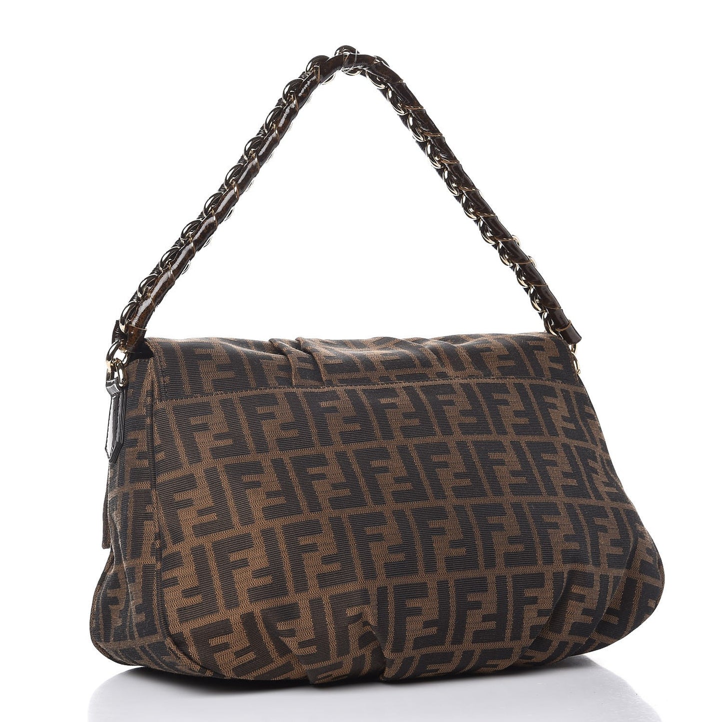 Zucca Patent Mia Shoulder Flap Tobacco