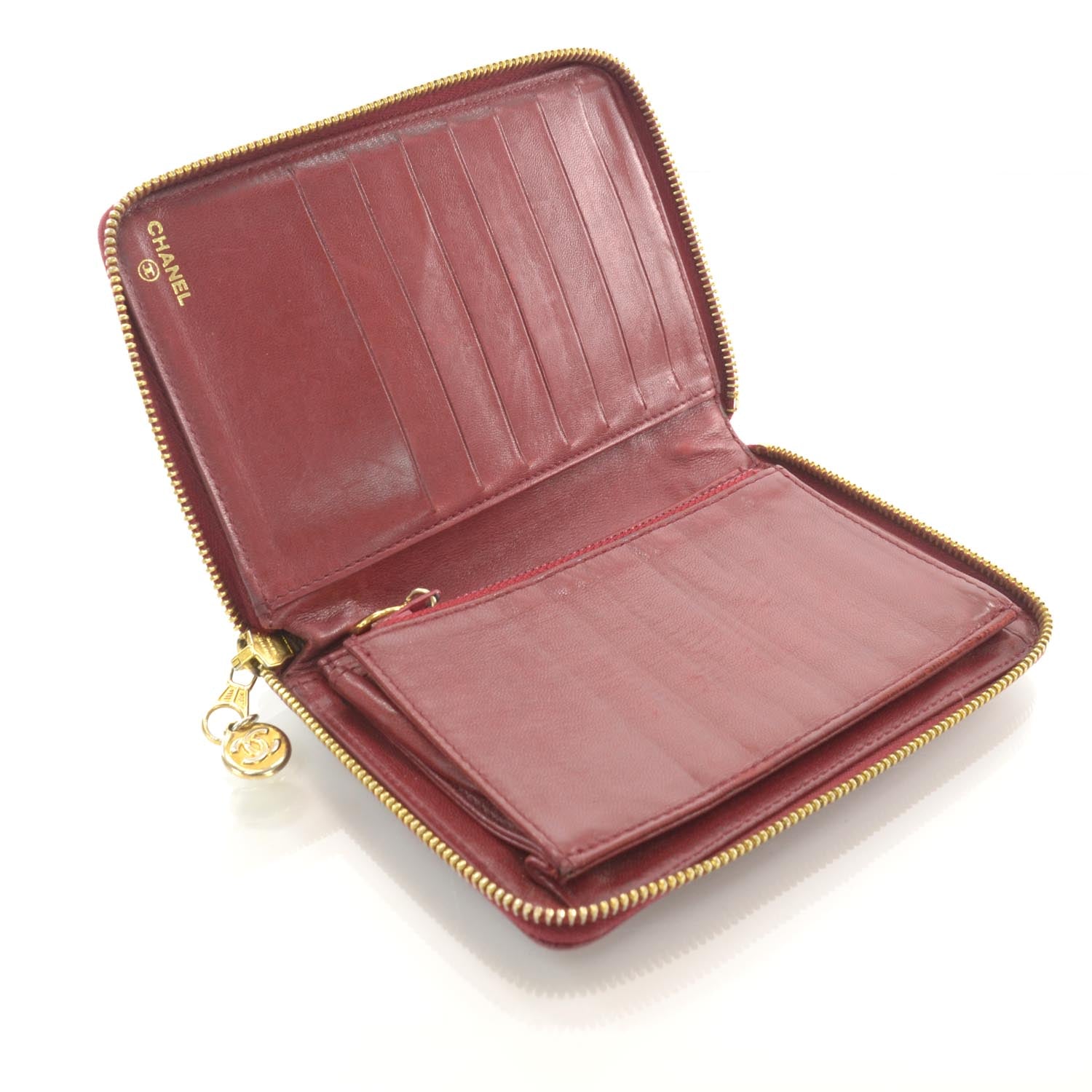 Chanel Caviar Organizer Wallet Red 6 of 9