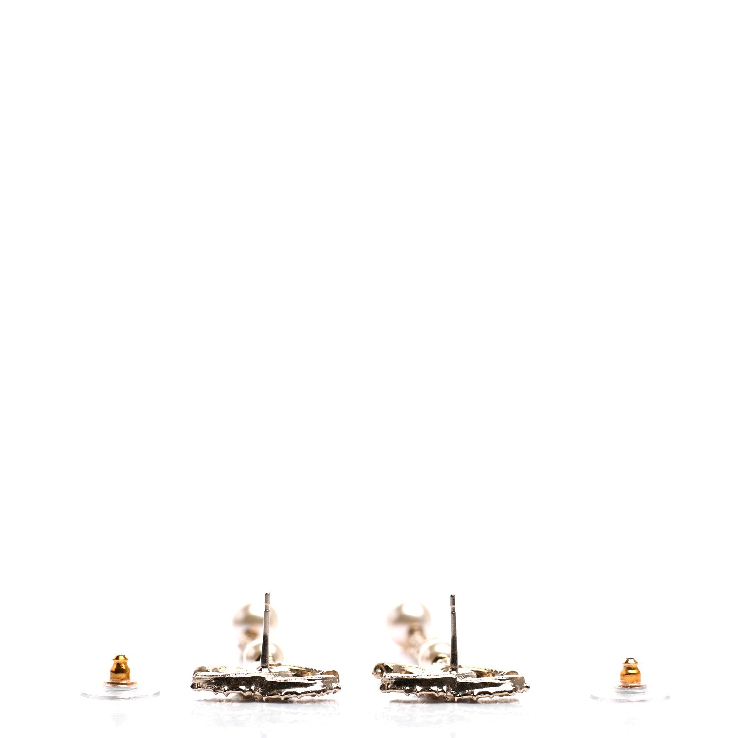 Chanel Pearl CC Drop Earrings Gold 3 of 4