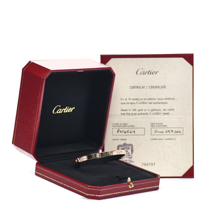 Cartier 18K Pink Gold 4 Diamond LOVE Bracelet 19 4 of 4