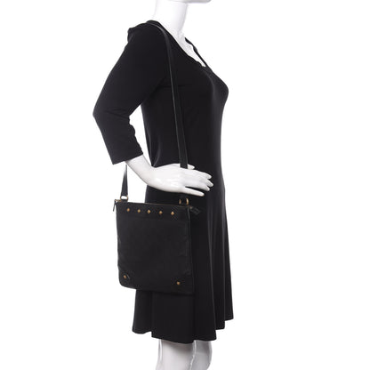 Gucci Monogram Studded Messenger Black 2 of 10