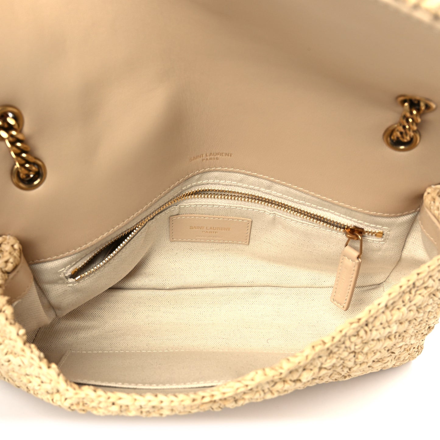 Raffia Monogram Medium Jamie Natural Avorio