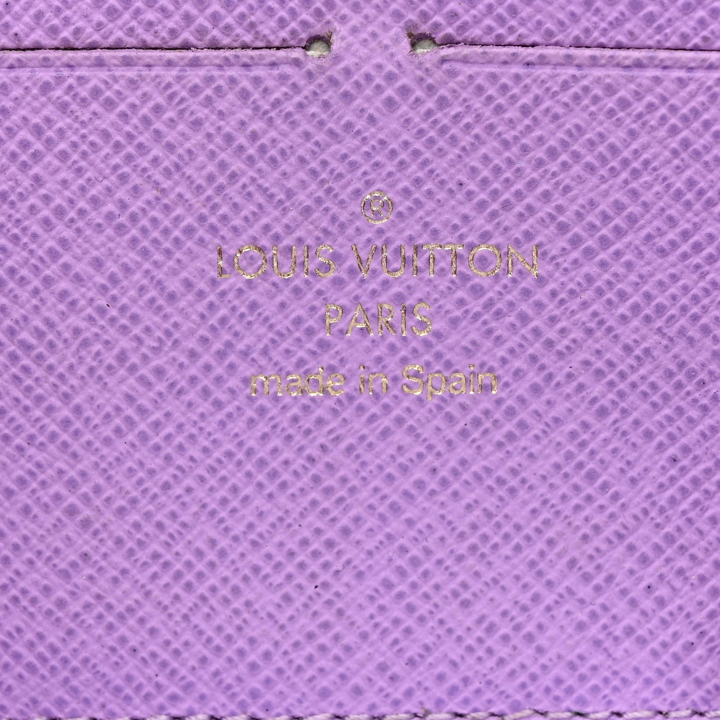 Damier Ebene Illustre Zippy Wallet Violet