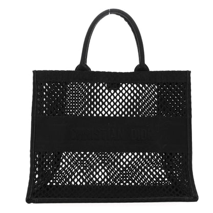 Christian Dior Mesh Embroidered Large Book Tote Black 1 of 10