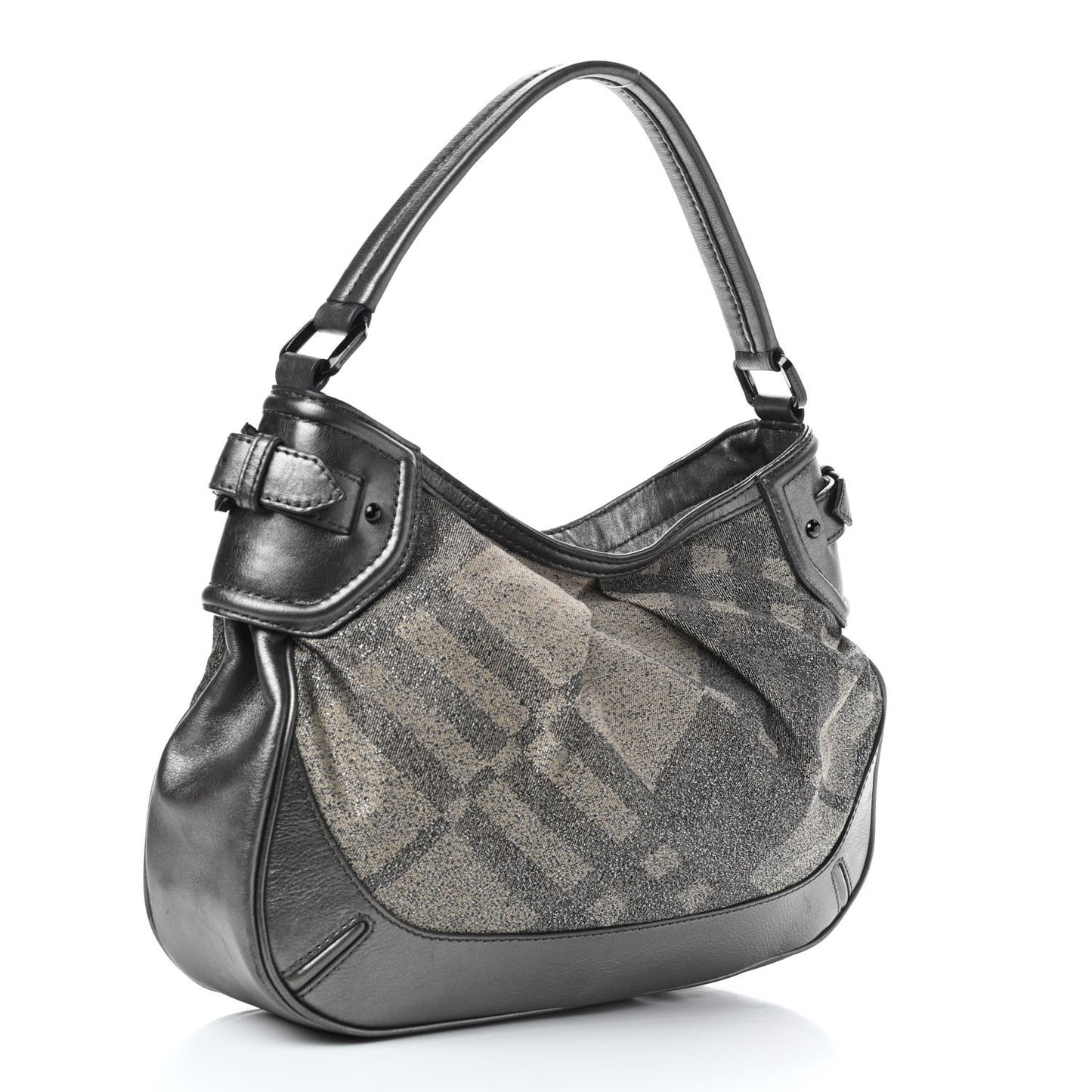 Shimmer Check Medium Fairby Hobo Pewter