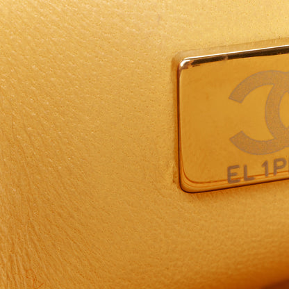 Chanel Lambskin Quilted Bi-Color Mini Top Handle Rectangular Flap Light Brown Yellow 8 of 12