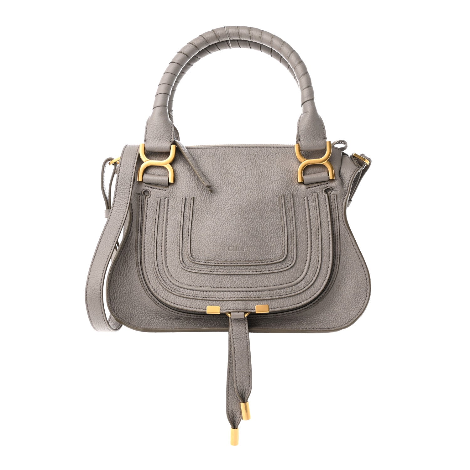 Chloe Calfskin Small Marcie Satchel Cashmere Grey 1 of 9