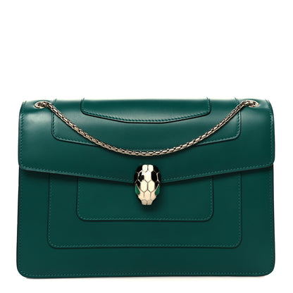 Bulgari Calfskin Serpenti Forever Shoulder Bag Emerald Green 1 of 11