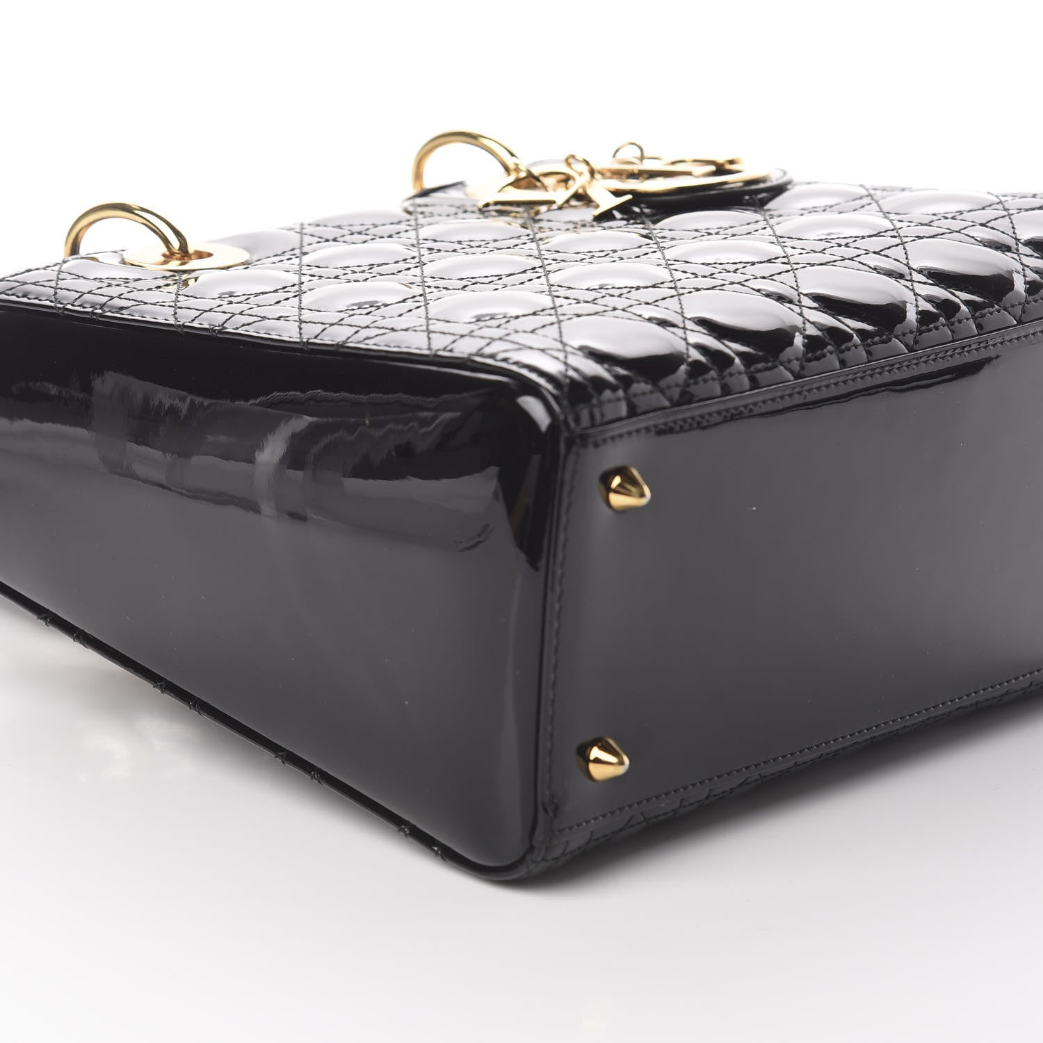 Christian Dior Patent Cannage Medium Lady Dior Black 5 of 6