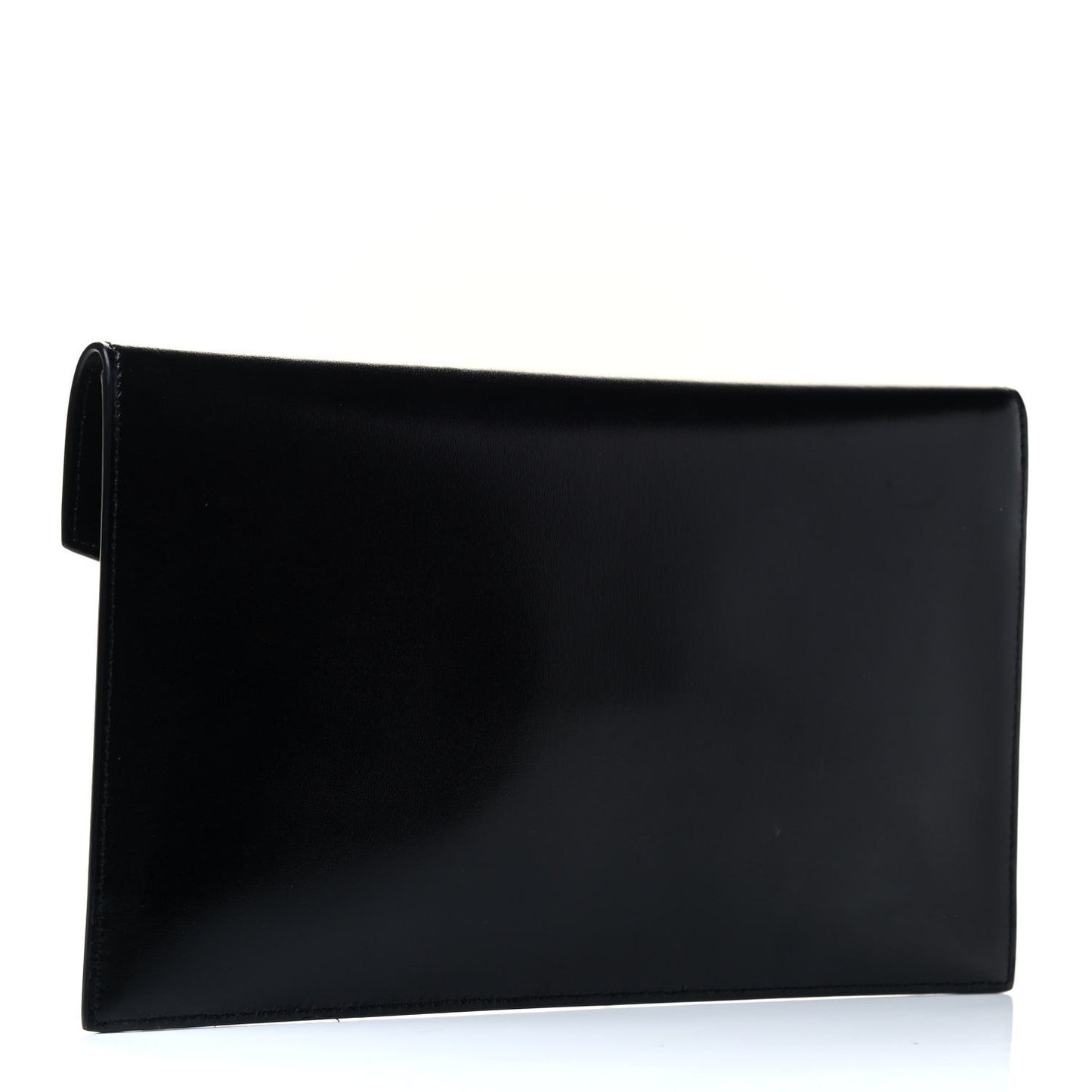Smooth Shiny Calfskin Monogram Uptown Pouch Black