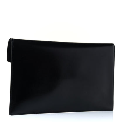 Saint Laurent Smooth Shiny Calfskin Monogram Uptown Pouch Black 2 of 4