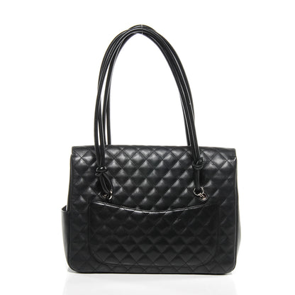 Chanel Calfskin Quilted Large Cambon Flap Black 4 of 8