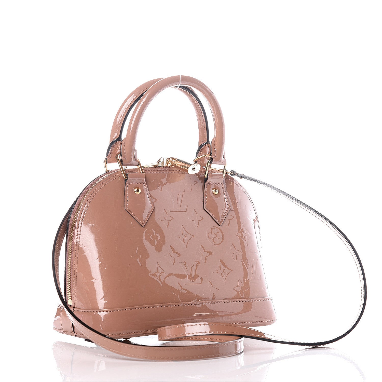 Louis Vuitton Vernis Alma BB Rose Velours 2 of 9