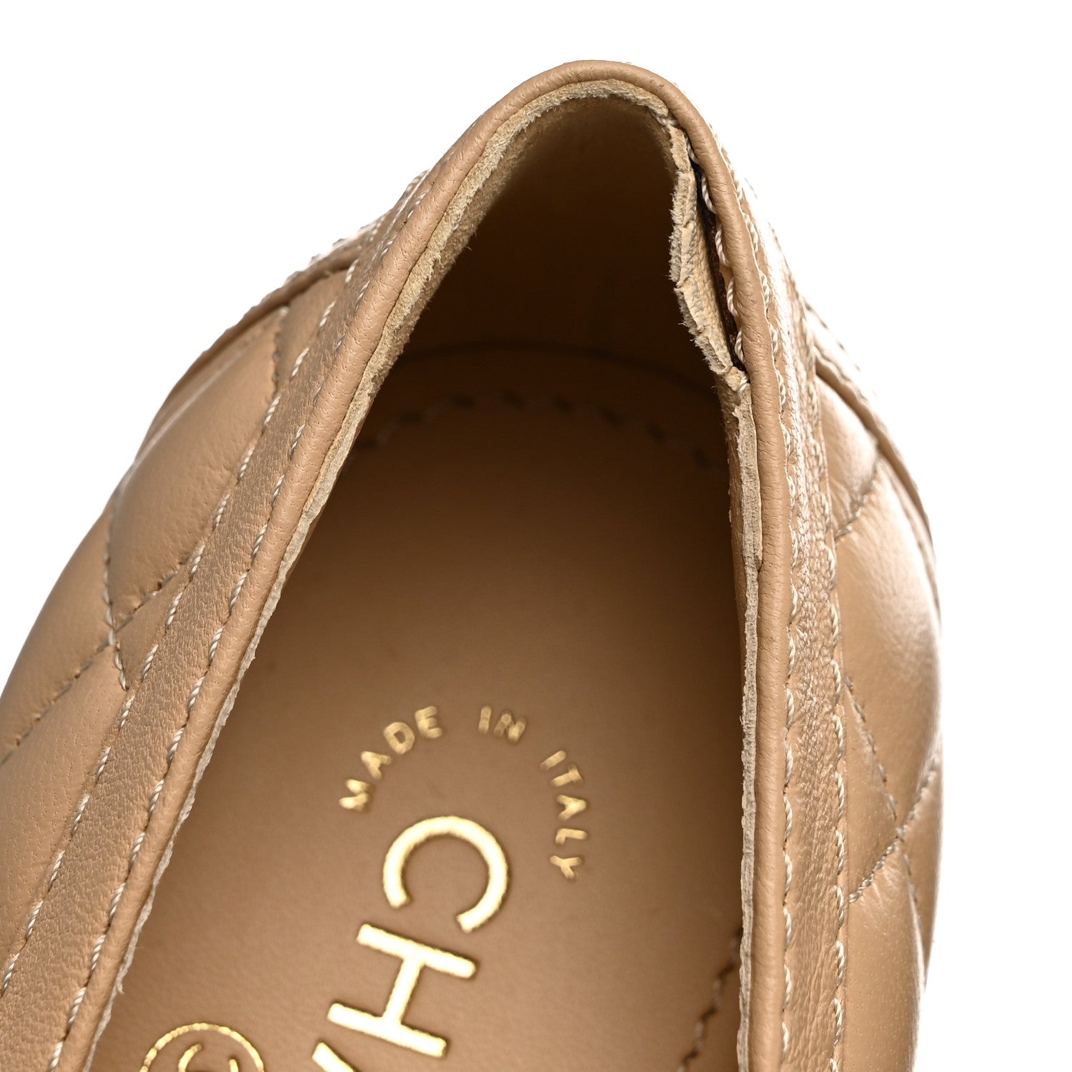 Chanel Lambskin Quilted CC Heart Loafers 37 Beige 37 Beige 10 of 11