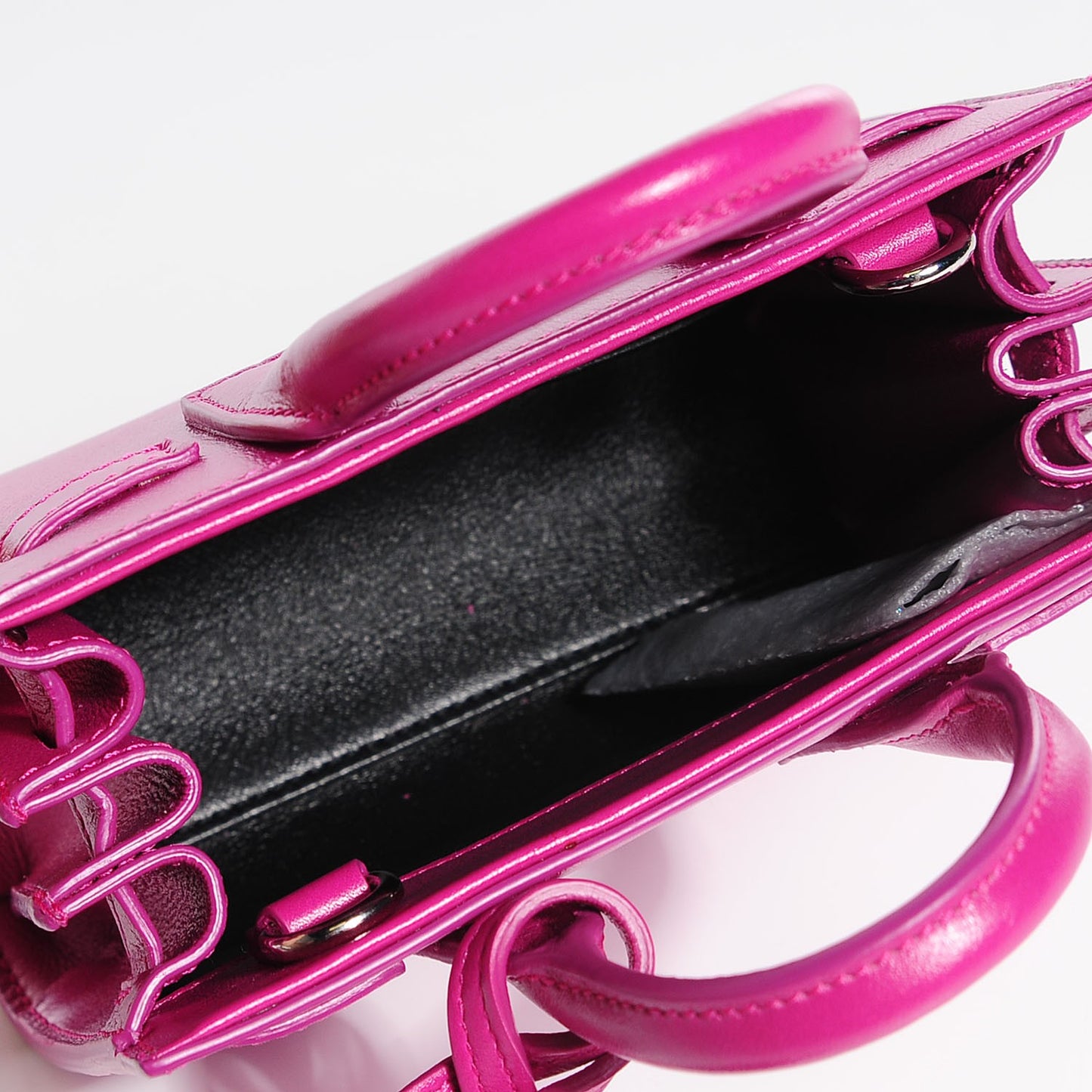 Calfskin Toy Sac De Jour Electric Pink