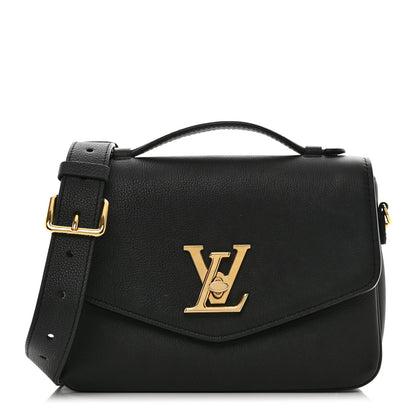 Louis Vuitton Grained Calfskin Lockme Oxford Black 1 of 12