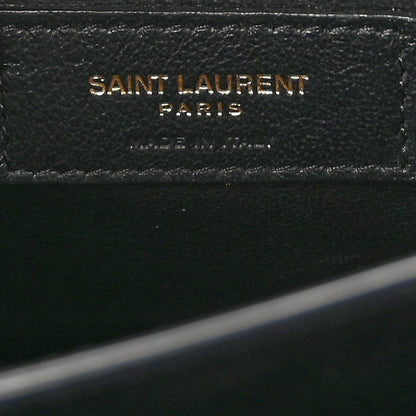 Saint Laurent Coated Bark Calfskin Medium Monogram Sunset Black 6 of 9