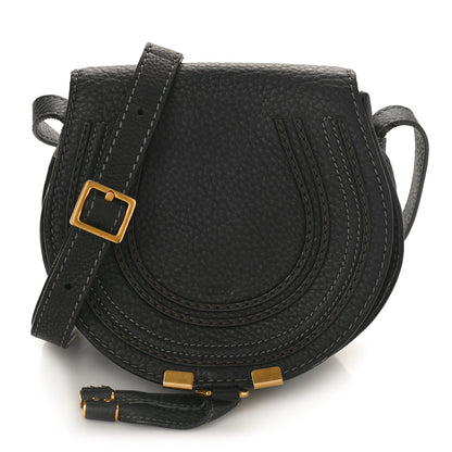 Chloe Grained Calfskin Small Marcie Saddle Bag Black 1 of 9