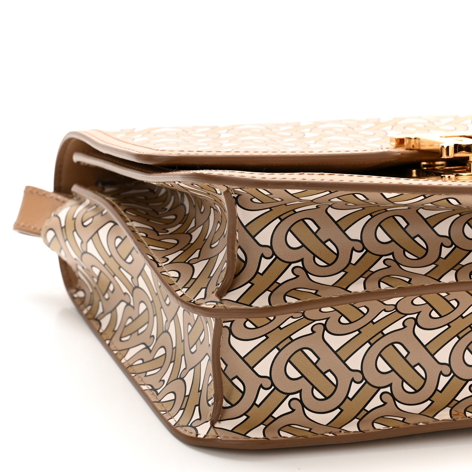 Burberry Calfskin Monogram Medium TB Bag Beige 9 of 10