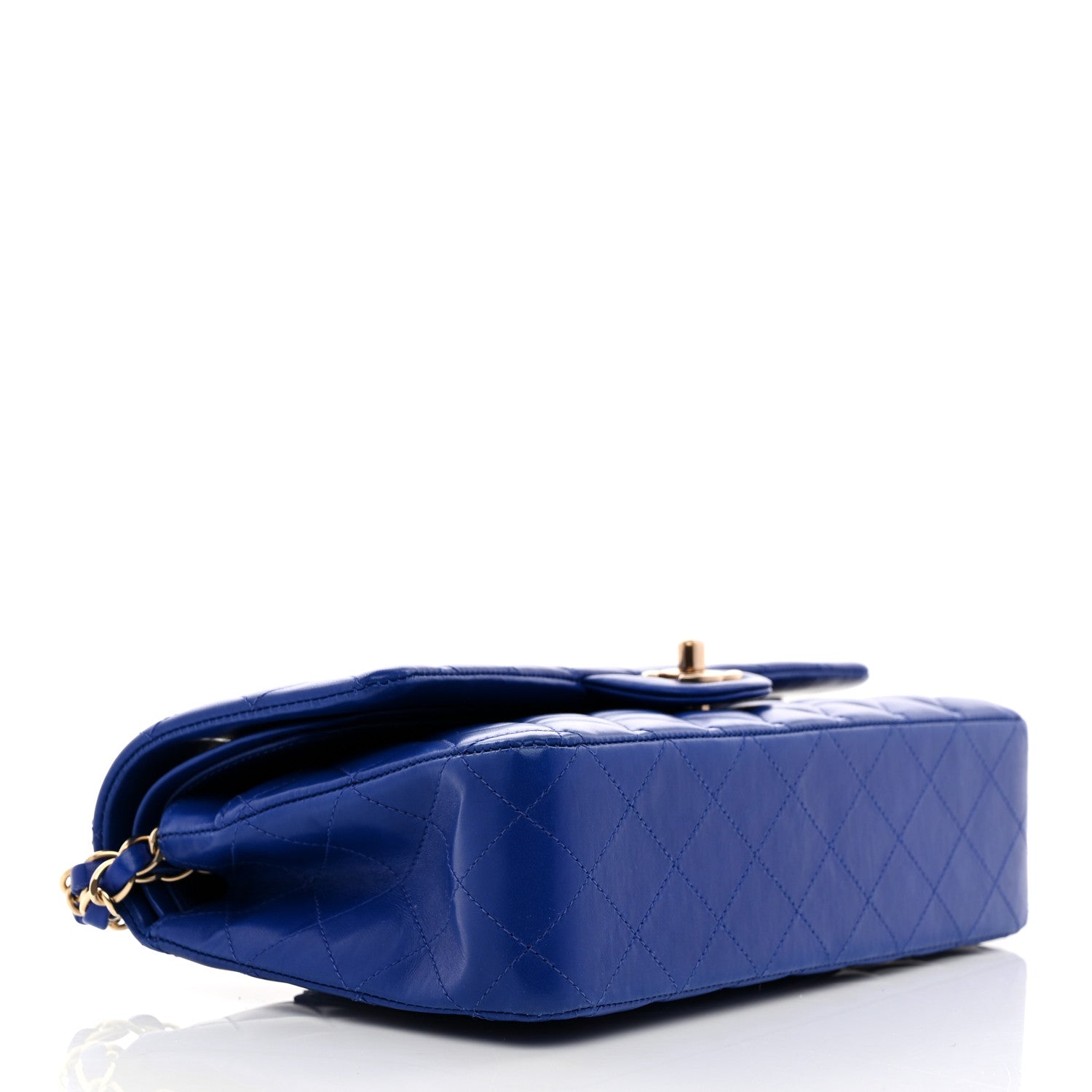 Chanel Lambskin Quilted Medium Double Flap Blue 4 of 10
