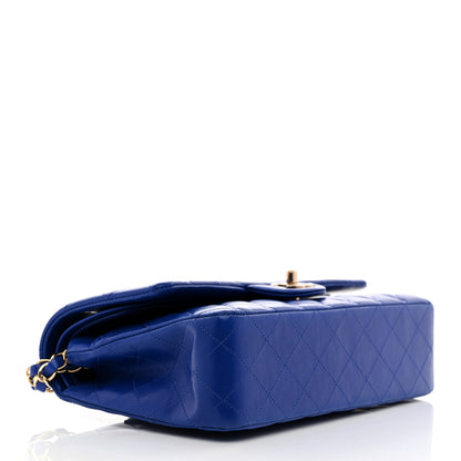 Chanel Lambskin Quilted Medium Double Flap Blue 4 of 10