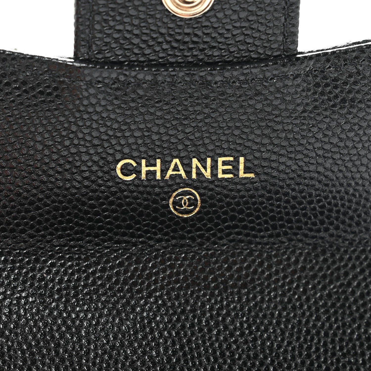 Chanel Caviar Quilted Flap Card Holder Chain Wristlet Black 6 of 8