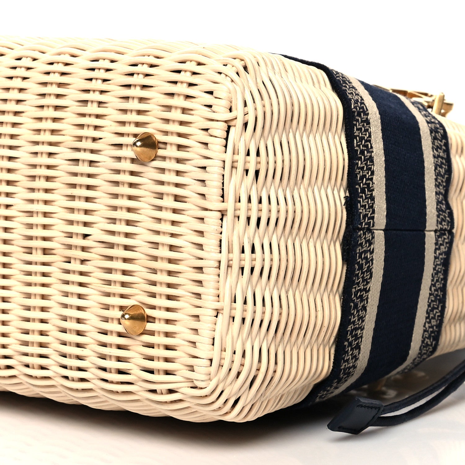 Christian Dior Wicker Oblique Medium Lady Dior Bag Blue 8 of 8