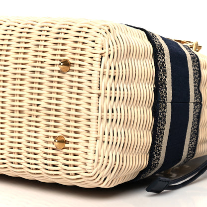 Christian Dior Wicker Oblique Medium Lady Dior Bag Blue 8 of 8