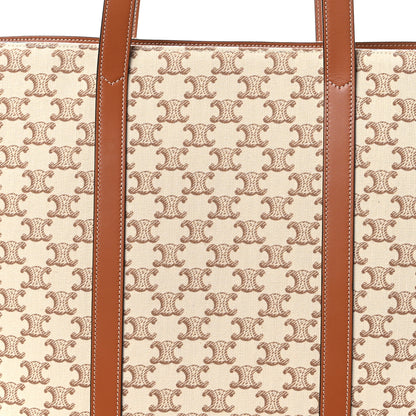 Celine Triomphe Canvas Calfskin Museum Bag White 8 of 10