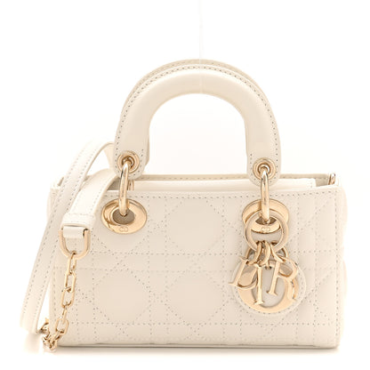 Christian Dior Lambskin Cannage Micro Lady D-Joy Latte 1 of 11