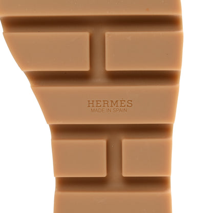 Hermes Calfskin Cork Eze 30 Sandals 37 Black 6 of 12