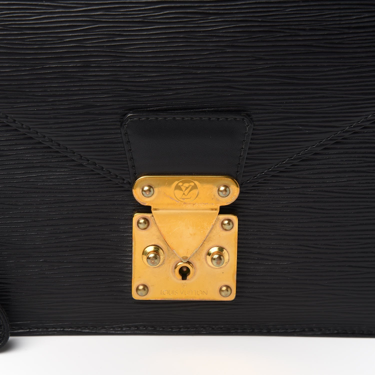 Louis Vuitton Epi Pochette Sellier Dragonne Clutch Black 9 of 9