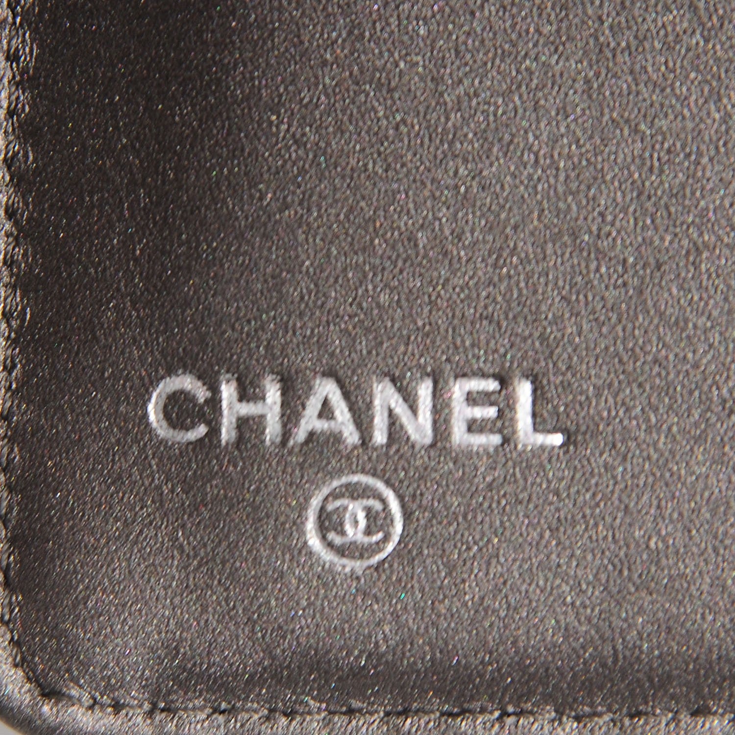 Chanel Caviar Yen Wallet Dark Silver 6 of 9