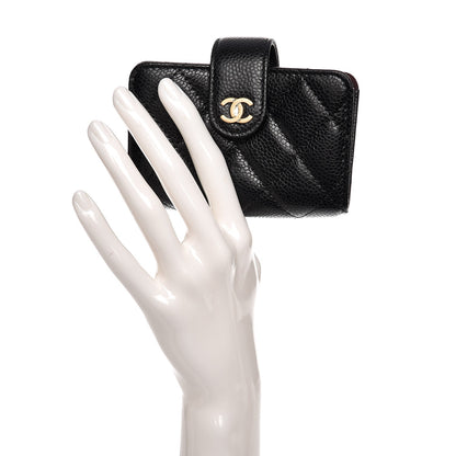 Chanel Caviar Quilted Gusseted Card Holder Black 2 of 7