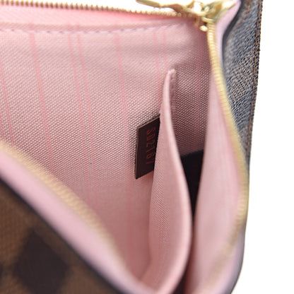 Louis Vuitton Damier Ebene Neverfull MM GM Pochette Rose Ballerine 8 of 8