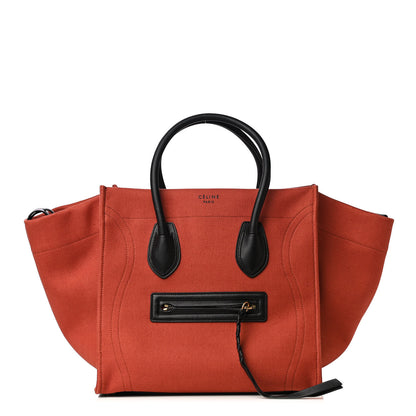 Celine Cotton Canvas Medium Phantom Luggage Rust Orange 1 of 4
