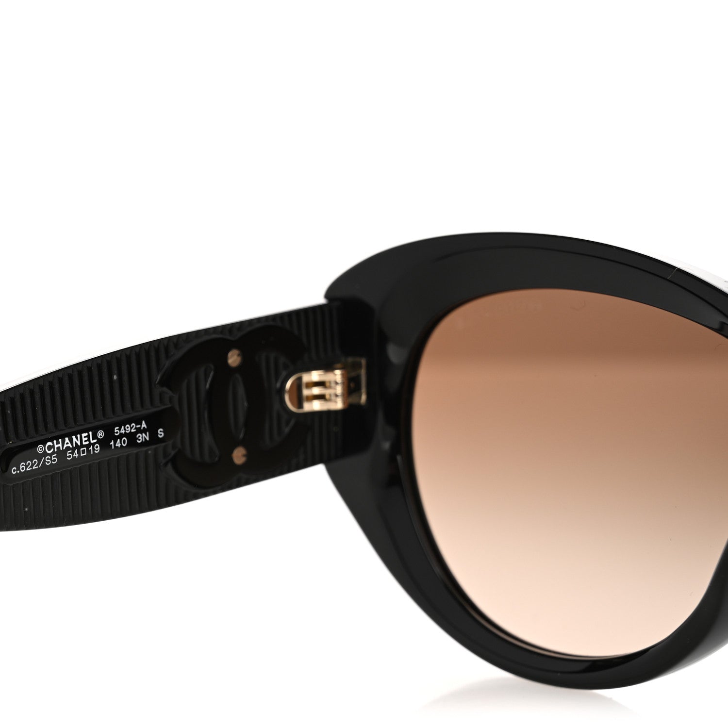 Chanel Acetate Butterfly Large CC Sunglasses 5492-A Black 5 of 10