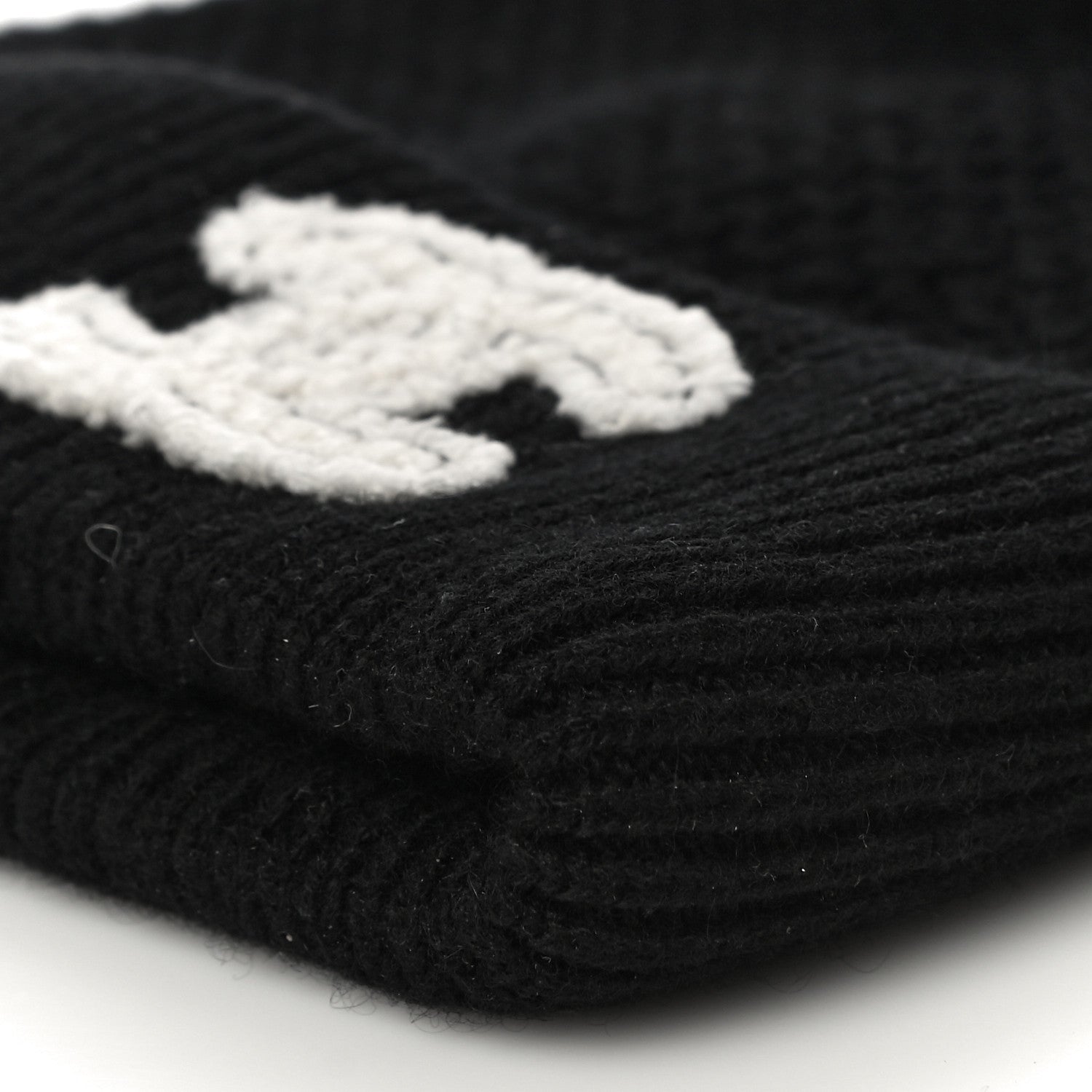 Chanel Cashmere CC Logo Beanie Hat Black 7 of 8