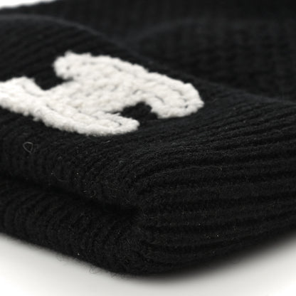 Chanel Cashmere CC Logo Beanie Hat Black 7 of 8