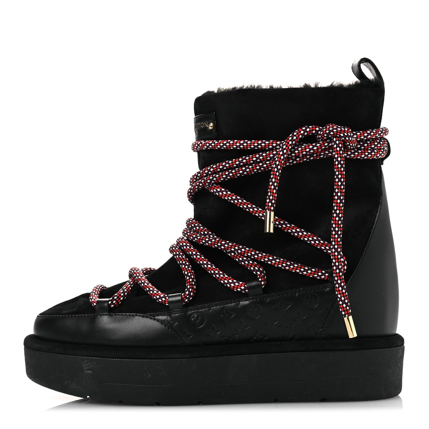 Suede Shearling Aspen Platform Ankle Boots 39.5 Black