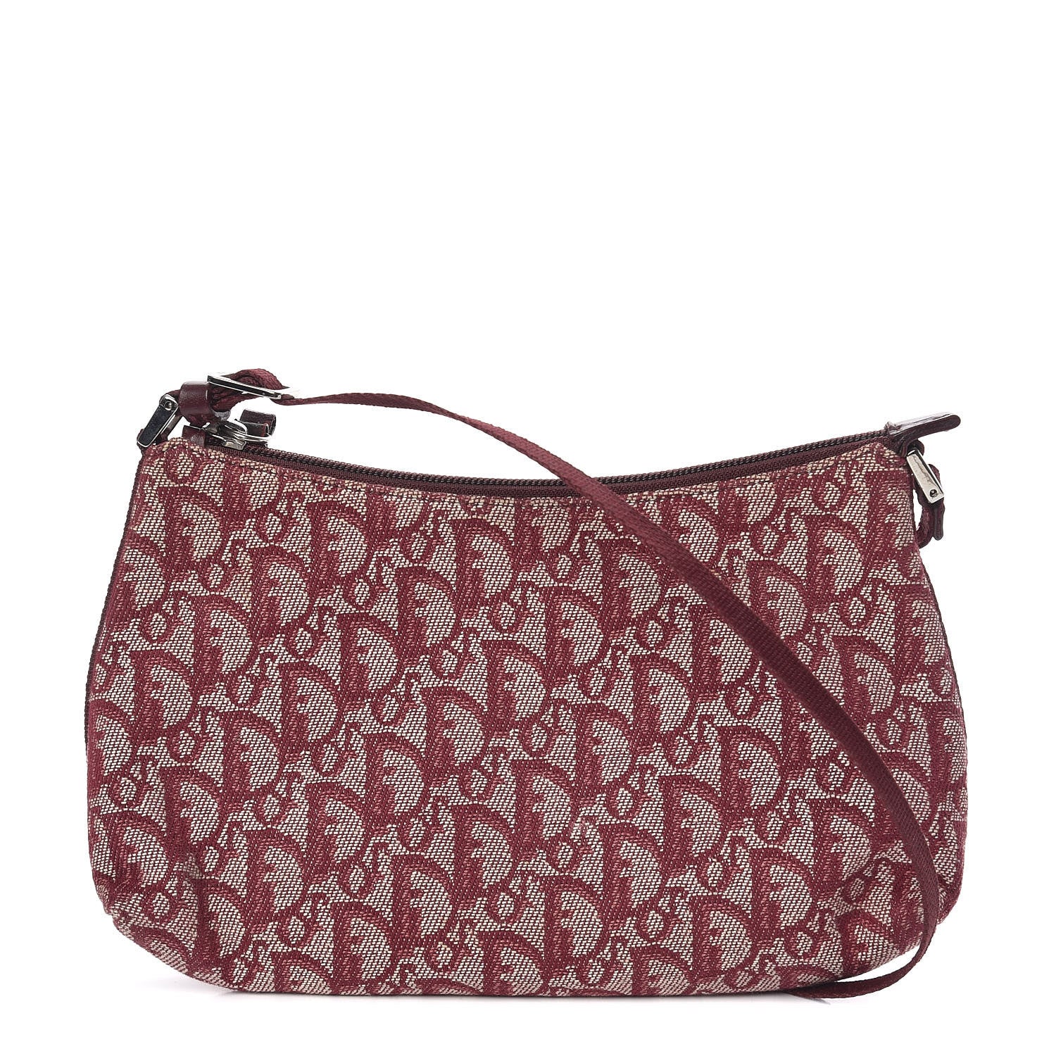 Christian Dior Monogram Shoulder Bag Pochette Burgundy 1 of 11