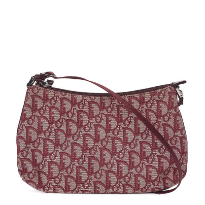 Christian Dior Monogram Shoulder Bag Pochette Burgundy 1 of 11